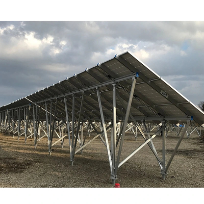 Q235 Steel Photovoltaic Solar Panel Support Structure 15mm Thickness