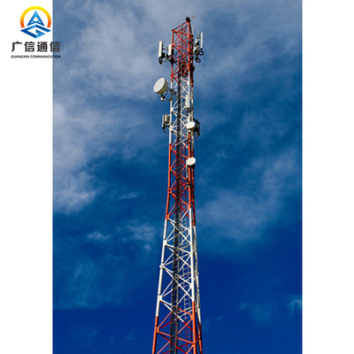 Galvanized Steel Four Legs Lattice Mast BTS Cell Signal Transmission Tower