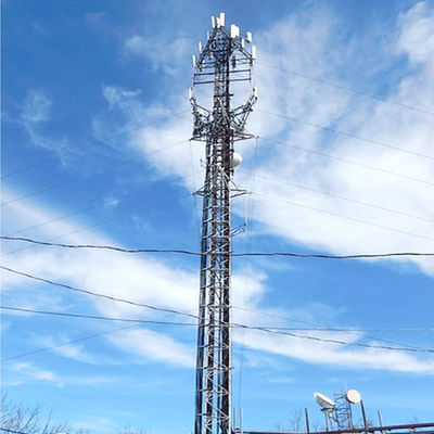Galvanized Steel Four Legs Lattice Mast BTS Cell Signal Transmission Tower